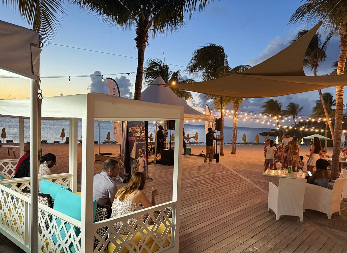 Beach seating at Leon's Anguilla